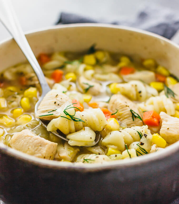 Instant pot chicken noodle soup - Savory Tooth
