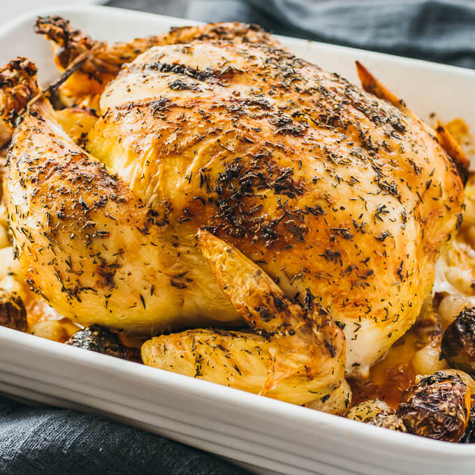 Simple Roast Chicken with Vegetables - Savory Tooth