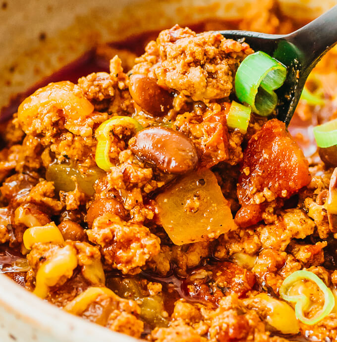 Instant Pot Turkey Chili (Keto, Low Carb) - Savory Tooth