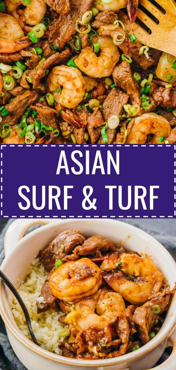 Asian Surf And Turf (Shrimp & Beef Stir Fry Recipe) - Savory Tooth