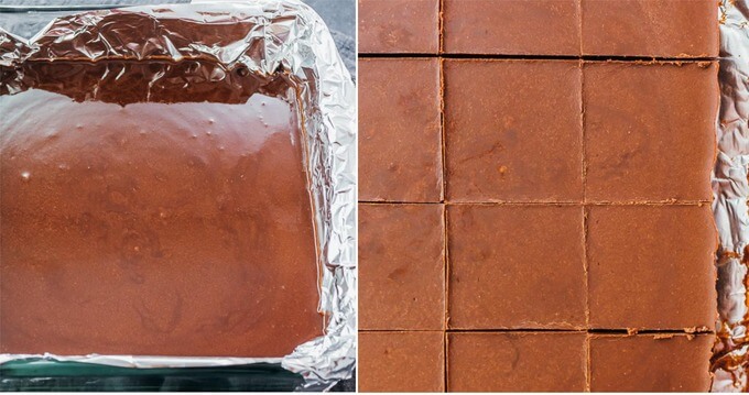 fudge before and after freezing