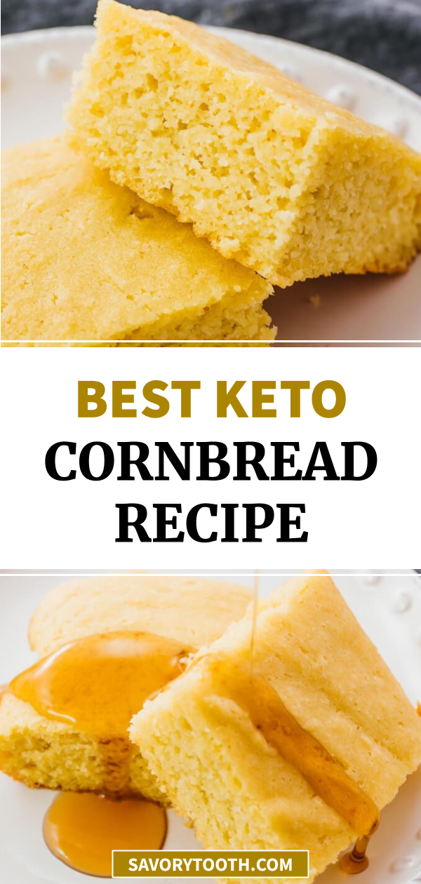 Best Keto Cornbread (6 Ingredients) - Savory Tooth