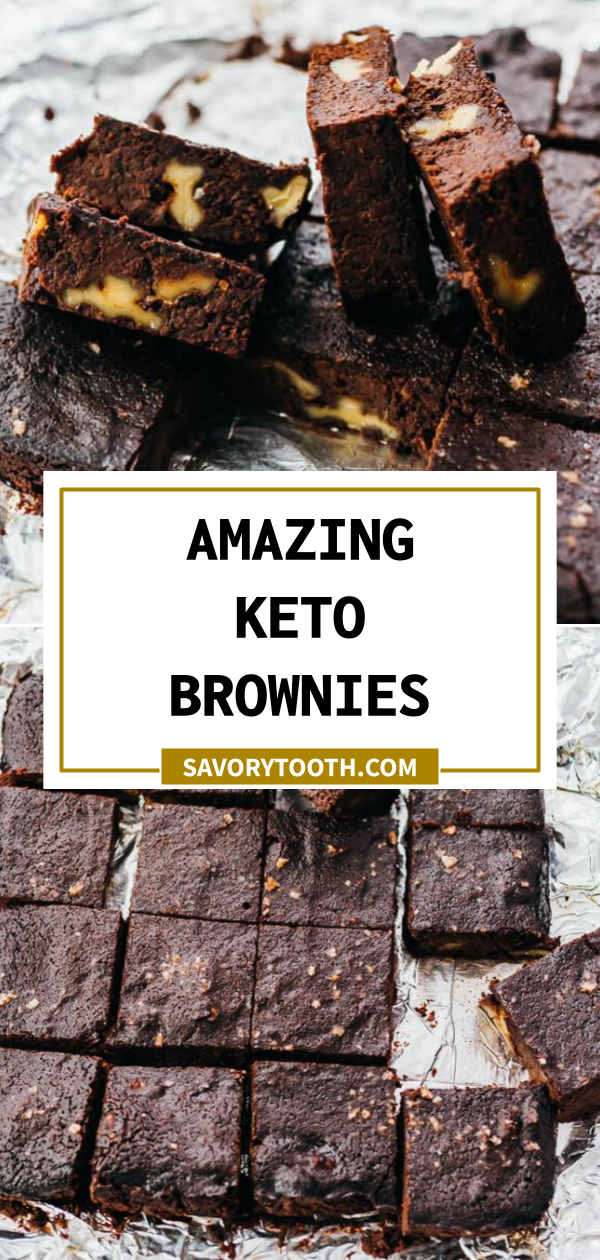 Keto Chocolate Brownies with Walnuts - Savory Tooth